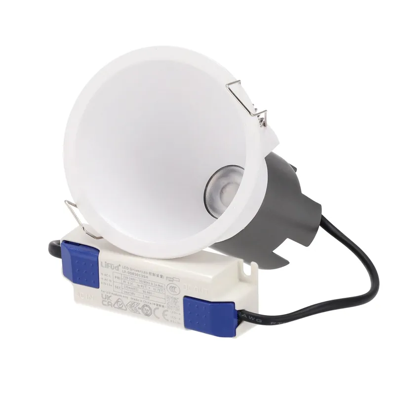 6W LED-downlight 90Lm/W UGR<15 CRI>95 2700ºK 50 000H
