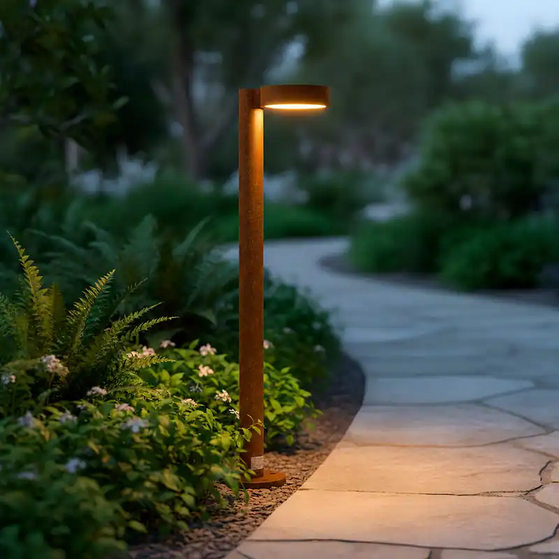 Utomhus LED-ljuspunkt "Fenglu" 60 cm 10 W 220 VAC 3000 ºK Oxidbrun