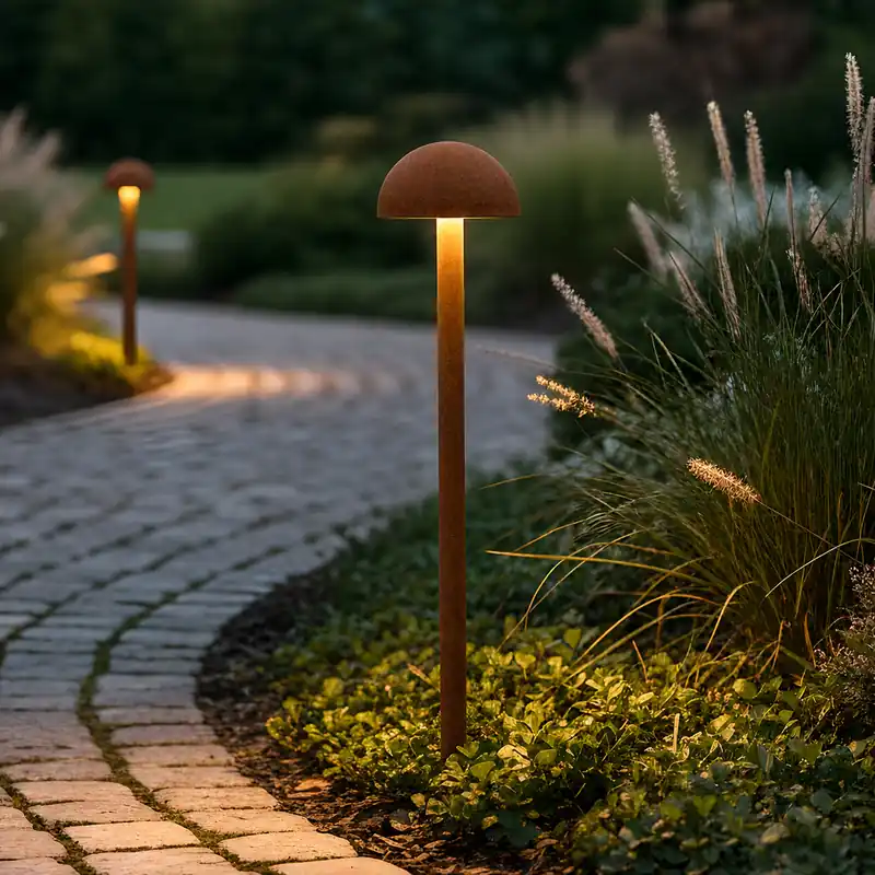 Utomhus LED-ljuspunkt "Ocala" 60 cm 12 W 220 VAC 3000 ºK Oxidbrun
