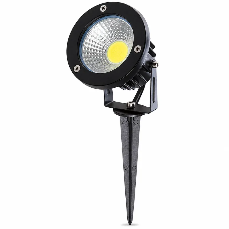 18W COB LED Trädgårdsspotlight 1620lm 6000K Spike 40 000H Svart Finish