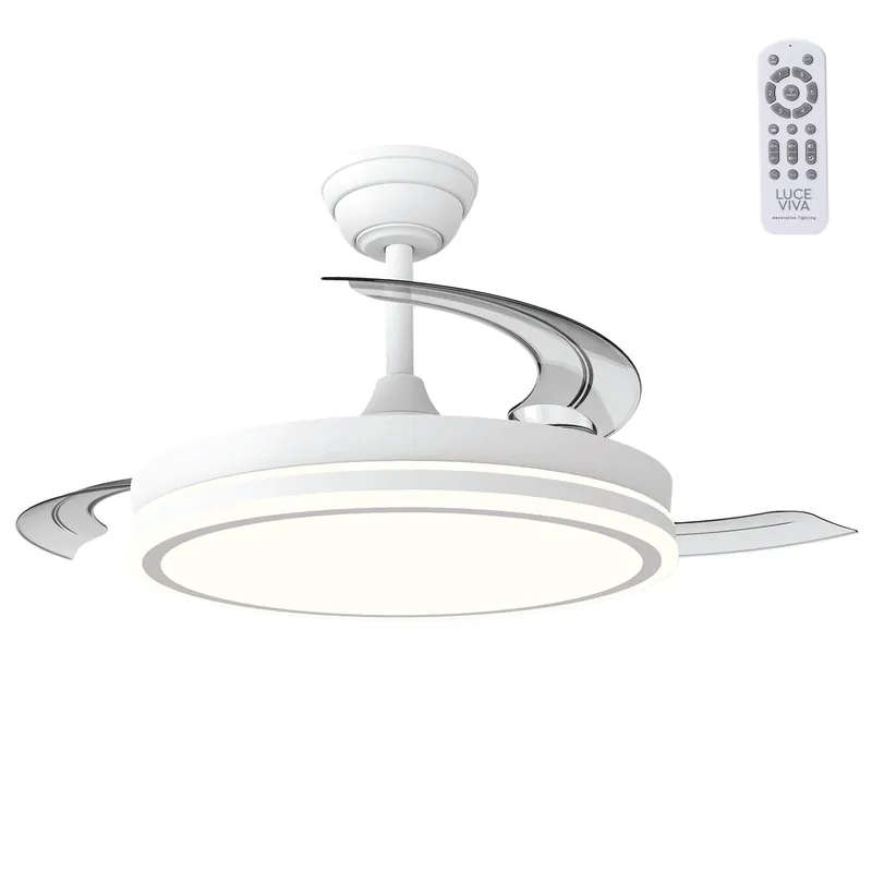 Ventilador DC"Martina" Función Verano-Invierno 48W Blanco 3 Aspas 5040lm 3500-4000-6500k Remoto y Temporizador