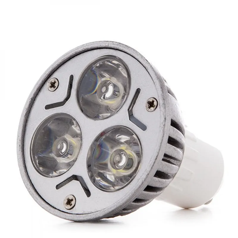 Ampoule LED GU10 3W 300Lm 6000ºK 40 000H [JL-GU10-3X1W-A-CW]