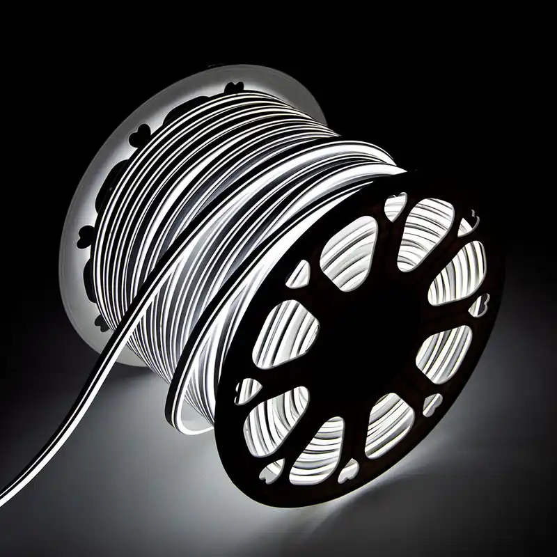 Tuyau de Bande LED "Neon Flex" 6W 6000ºK 24V 8x18mm Double 120xSMD2835 6W/M x1M 40 000H - Coupe 5CM [HONSPVC8x18D2205CMCW]