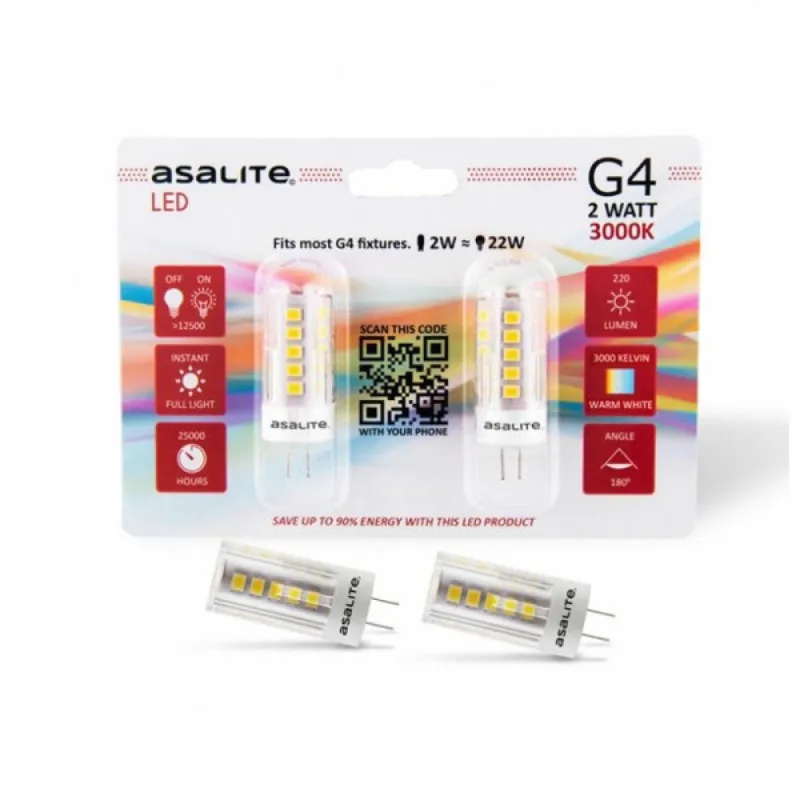 Ampoule LED Asalite G4 2W 220Lm 3000K IP20 [ASAL-0097]