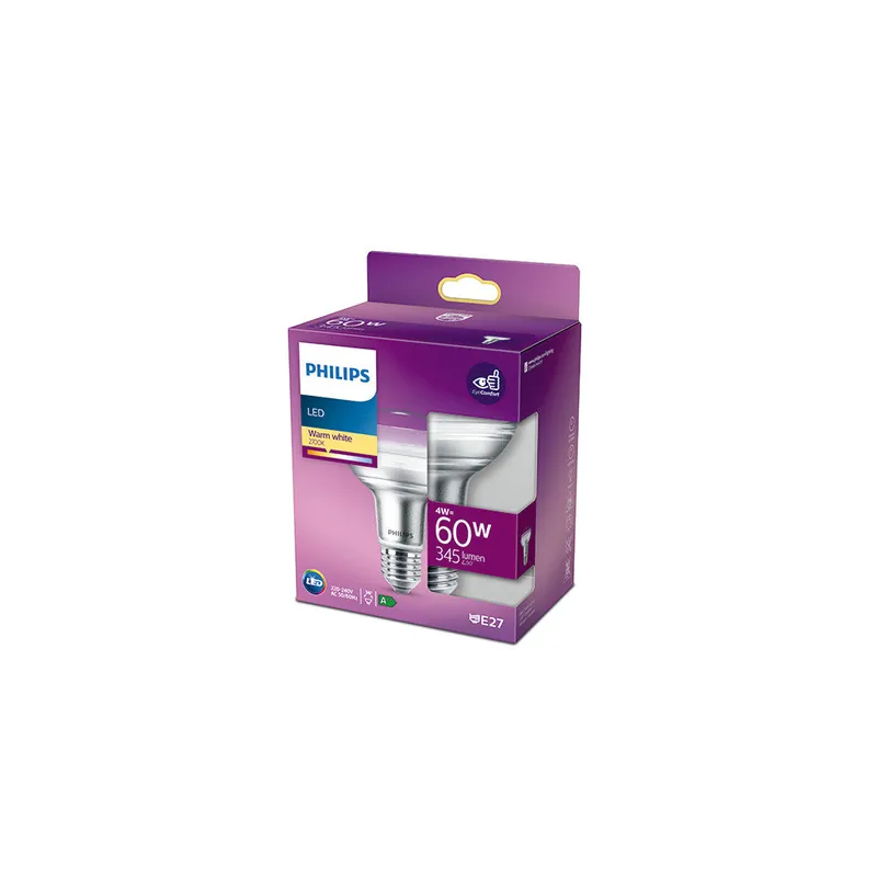 Ampoule LED Philips E27 R80 4W 410Lm 2700K [PH-929001891503]