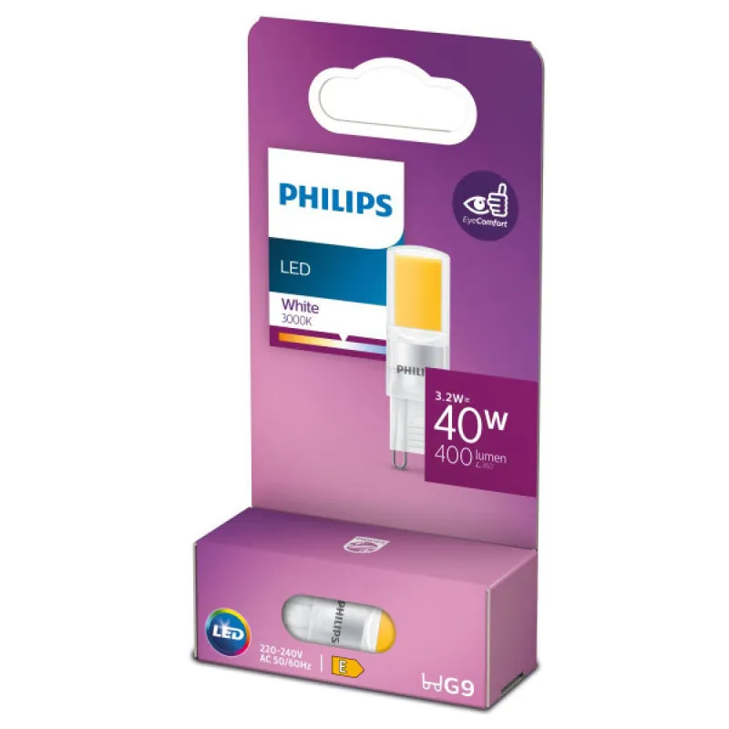 Ampoule LED Philips/Signify G9 G9 3,2W 400Lm 3000ºK 15000H [PH-8719514303775]