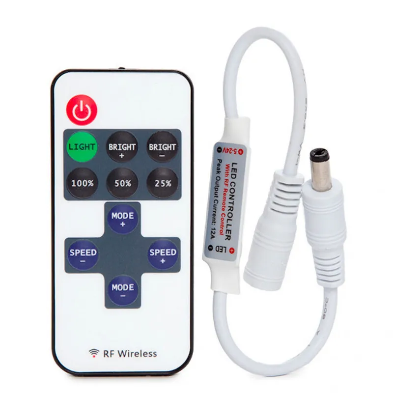 Variateur Mini Bande de LED Télécommande 5-24VDC ► 30/144W