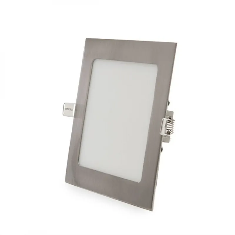 12W 1200Lm 6000ºK fyrkantig satinnickel LED-panel 50 000H [GL-CL-S12N-CW]
