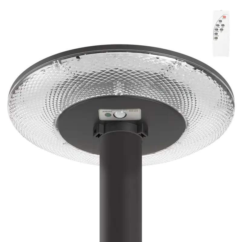 100W Solar LED Street Light Fjärrkontroll Sensor Kall Vit